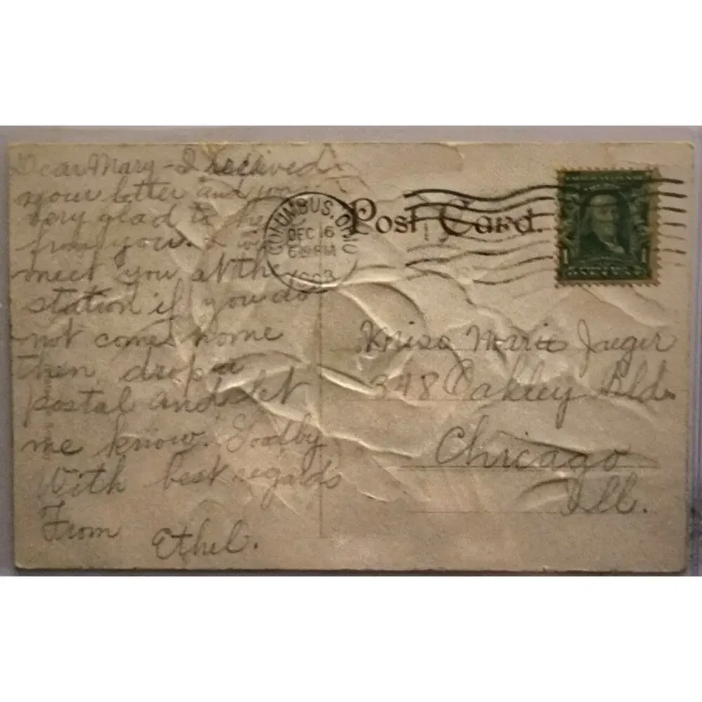 Lot Of Four Vintage Antique Embossed Postcards Flowers